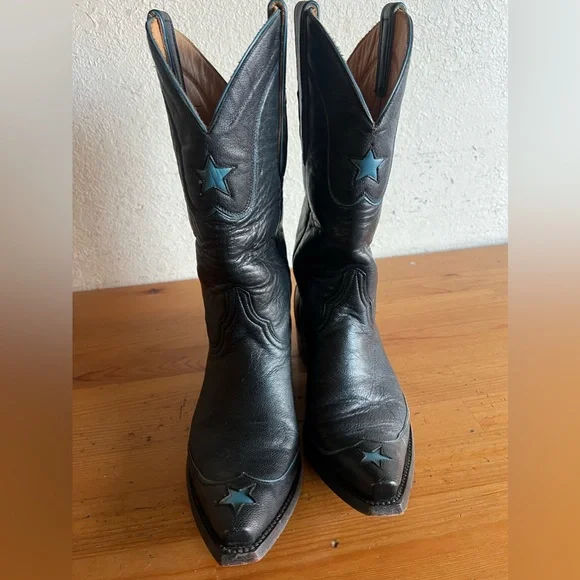 Vintage The Old Gringo black leather boots size 6 - Picture 1 of 10